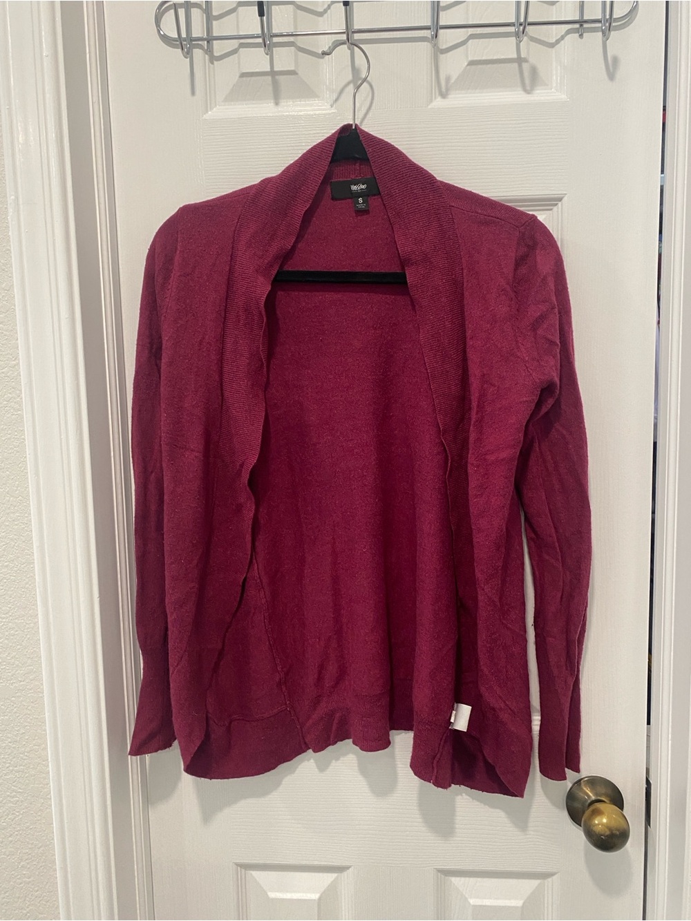 Mossimo Supply Co. Open-Front Cardigan in Wine